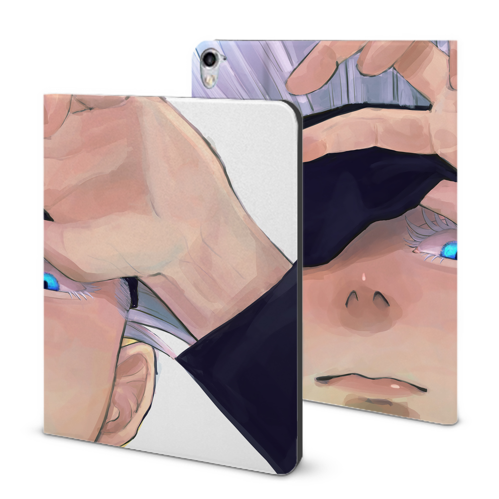（画像用） 呪術廻戦 Jujutsu Kaisen IPad ケース ブック型 PUレザー TPU 耐衝撃 軽量 薄型 ペン収納なし 全面保護 IPad 各モデル対応